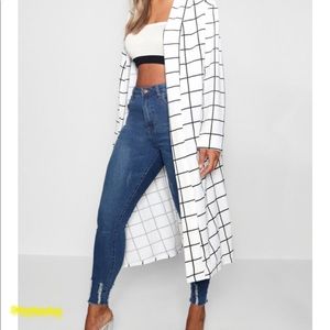 BooHoo Windowpane Check Duster (Plus)